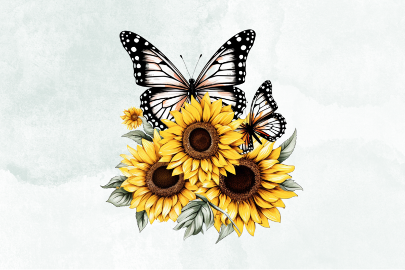 vintage-butterfly-sunflower-sublimation