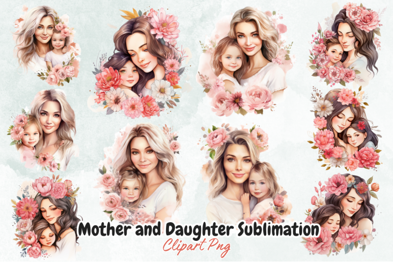 mother-and-daughter-sublimation-clipart