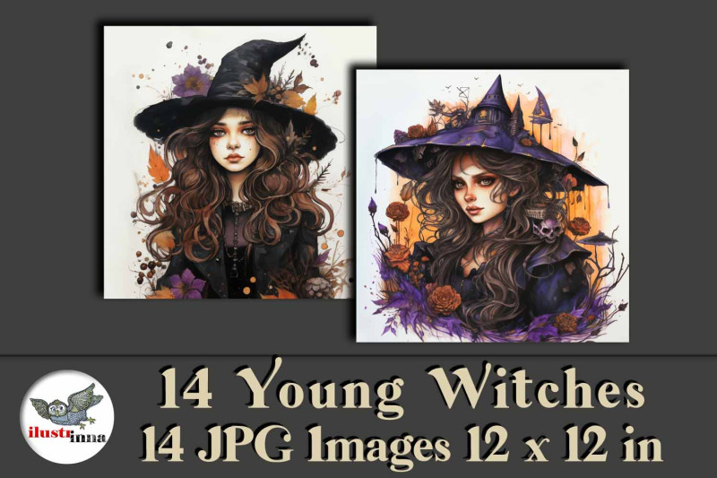 14-young-beautiful-witches-halloween-illustrations