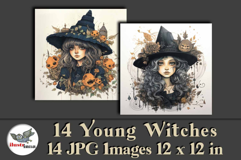 14-young-beautiful-witches-halloween-illustrations