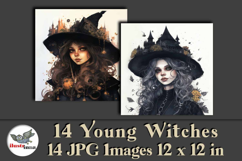 14-young-beautiful-witches-halloween-illustrations