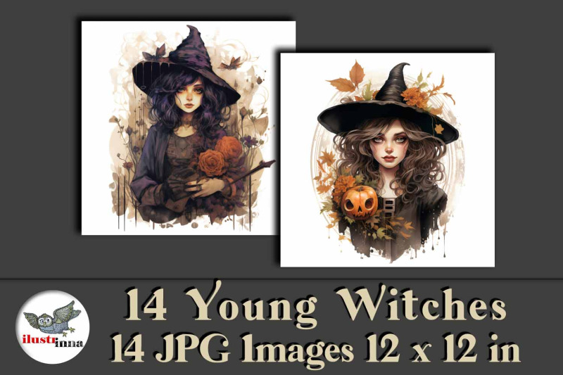 14-young-beautiful-witches-halloween-illustrations