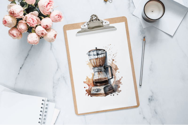 watercolor-coffee-maker-clipart-bundle