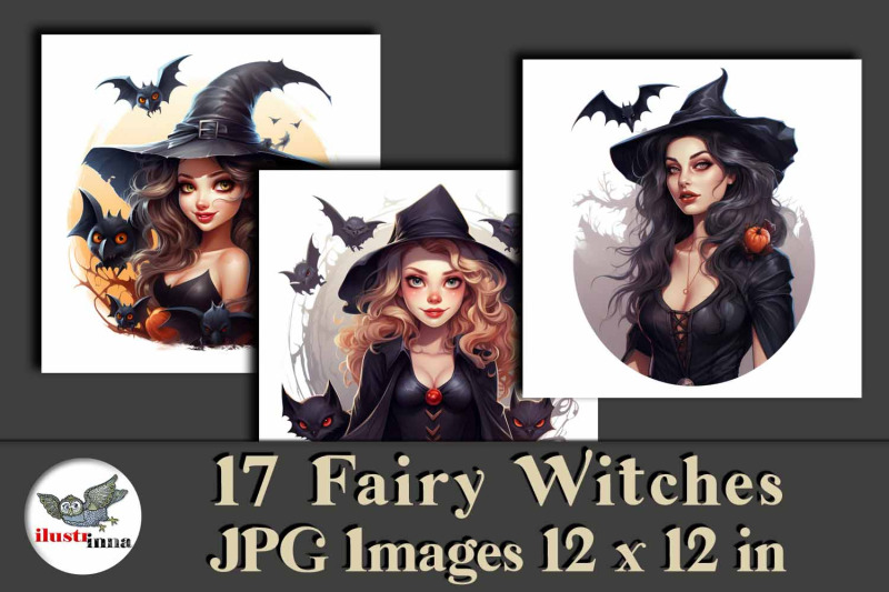 17-beautiful-fairy-halloween-witches-illustrations-volume-1