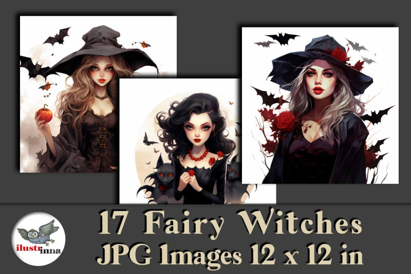 17-beautiful-fairy-halloween-witches-illustrations-volume-1