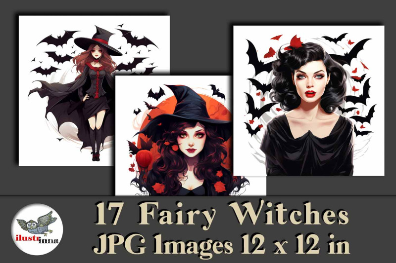 17-beautiful-fairy-halloween-witches-illustrations-volume-1