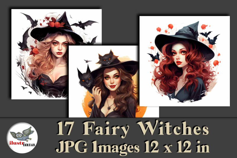 17-beautiful-fairy-halloween-witches-illustrations-volume-1