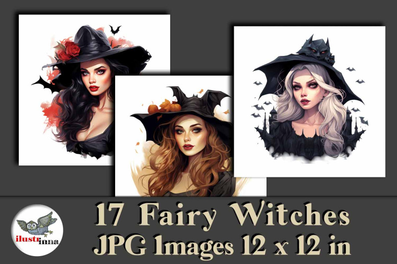 17-beautiful-fairy-halloween-witches-illustrations-volume-1