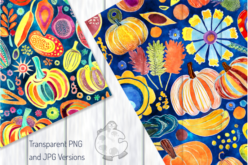 watercolor-funky-thanksgiving-digital-pattern-papers