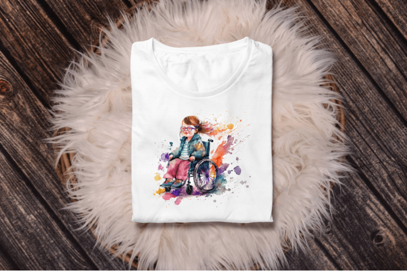 watercolor-girl-with-disability-clipart-bundle