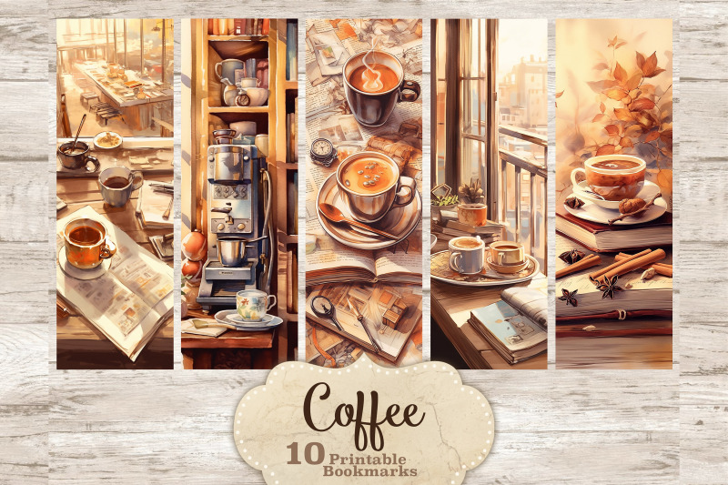 coffee-bookmarks-printable-collage-sheet