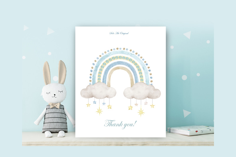 rainbow-baby-boy-shower-blue-clouds-clipart-newborn-png-watercolor
