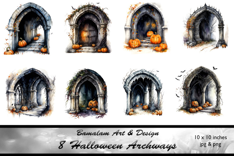 halloween-archways-illustrations