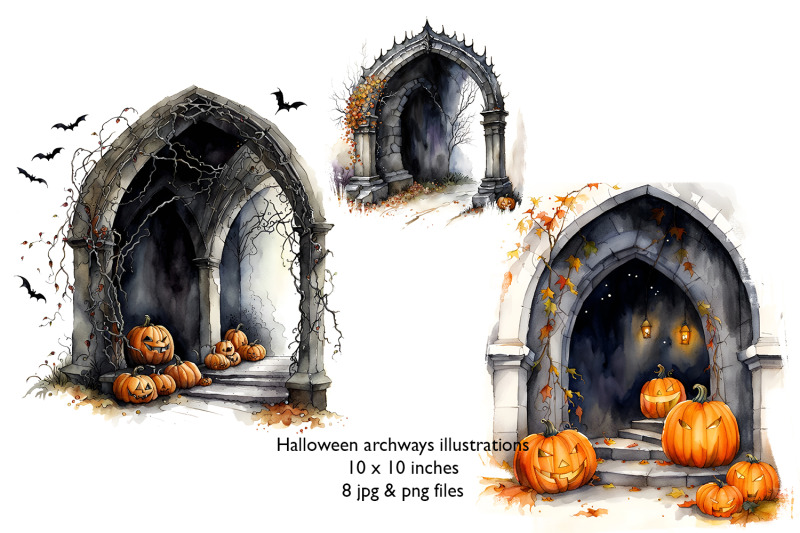 halloween-archways-illustrations