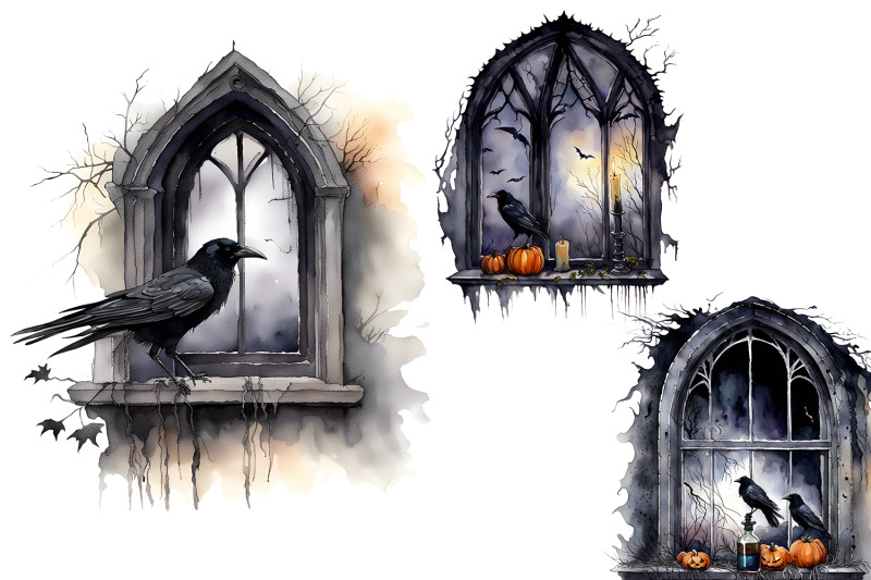 gothic-windows-amp-crows