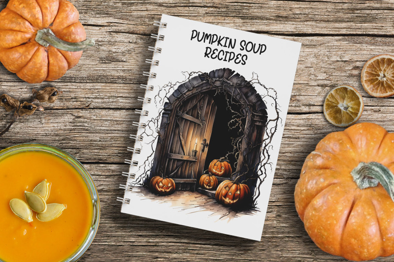 6-halloween-wooden-door-illustrations