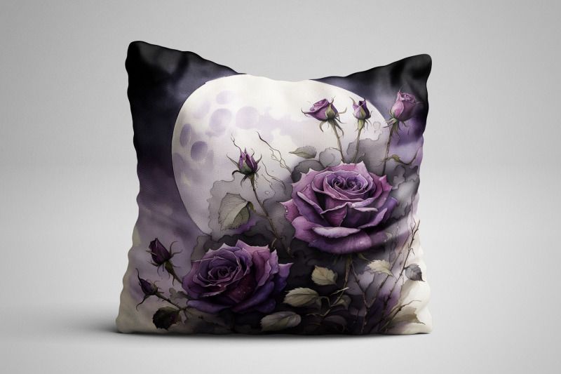 3-gothic-moon-amp-purple-rose-backgrounds