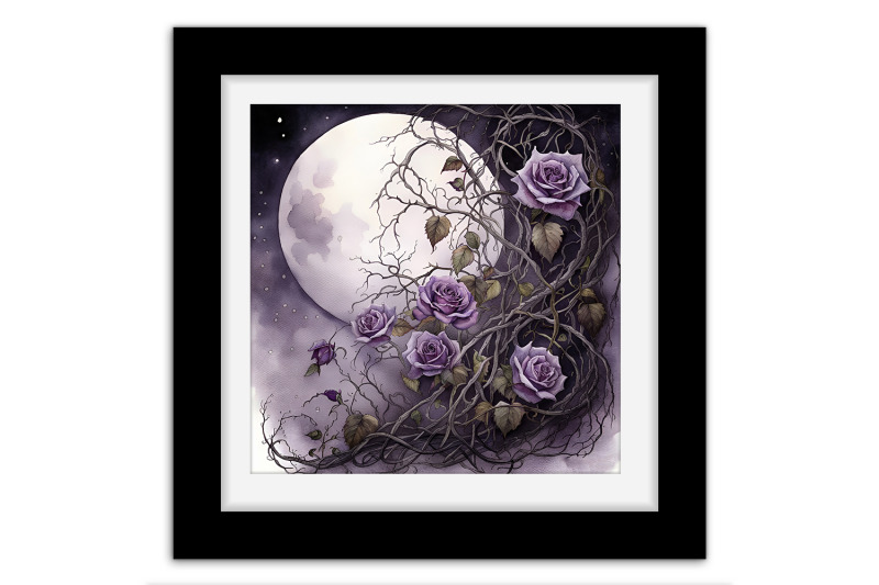 3-gothic-moon-amp-purple-rose-backgrounds