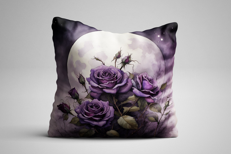 3-gothic-moon-amp-purple-rose-backgrounds