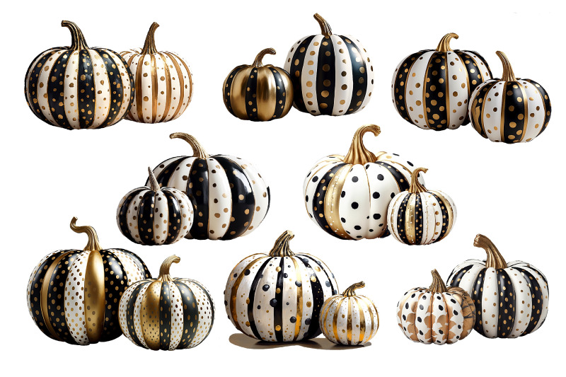 golden-decorative-pumpkins