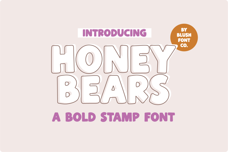 honey-bears-bold-stamp-font
