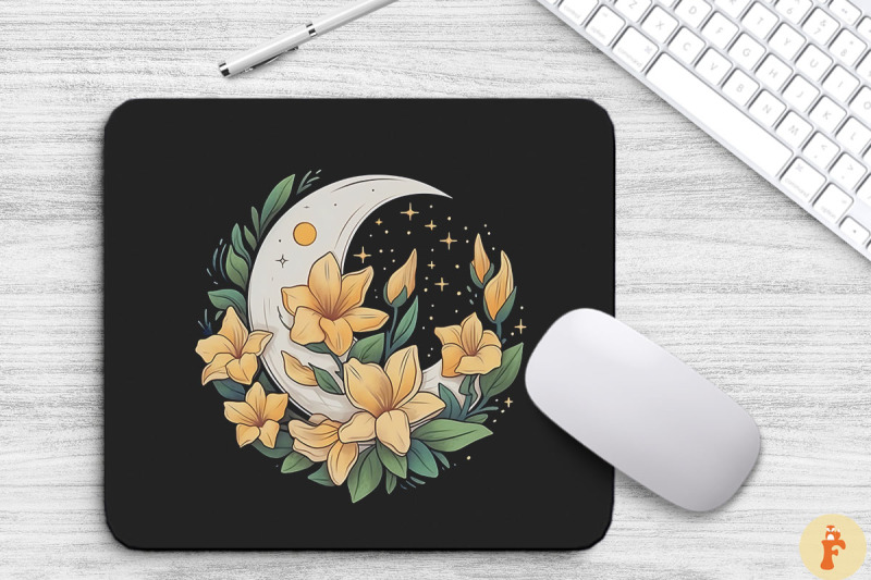 vintage-flower-and-crescent-moon