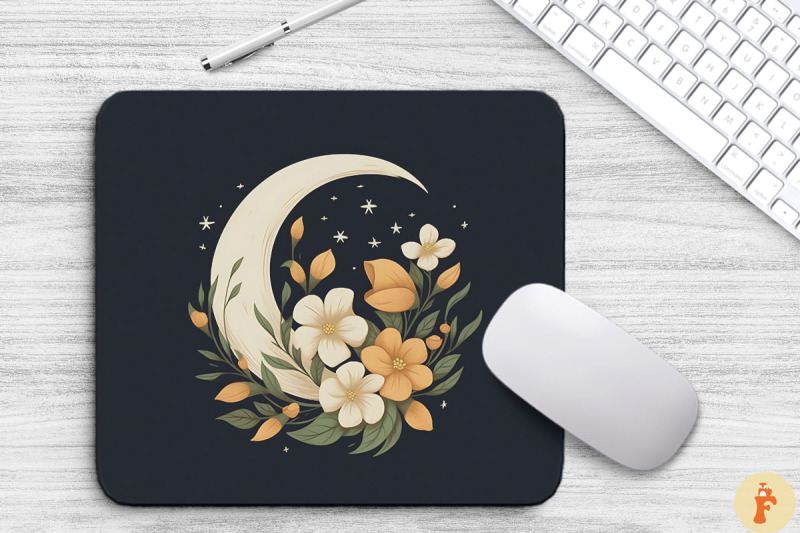 vintage-flower-and-crescent-moon