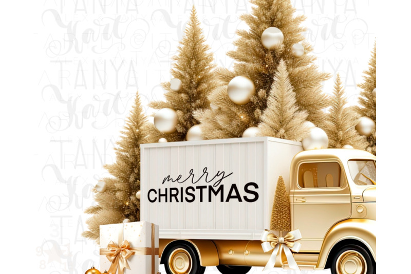 gold-christmas-car-sublimation-design