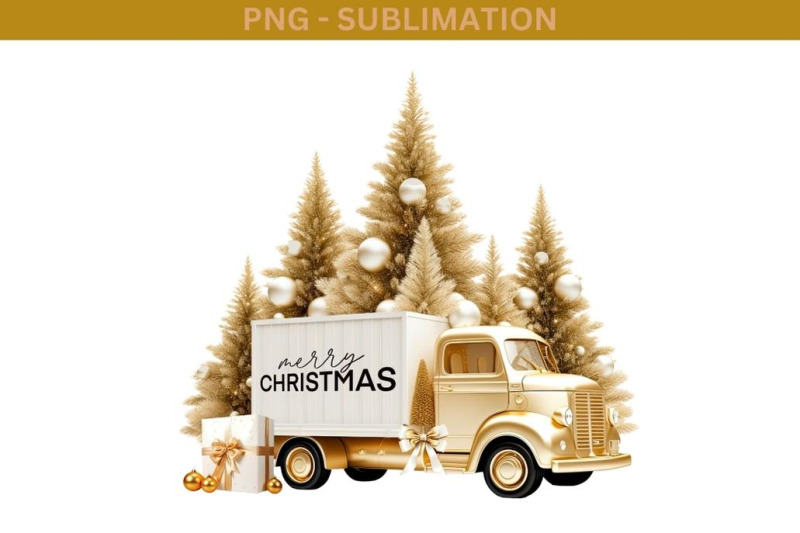 gold-christmas-car-sublimation-design