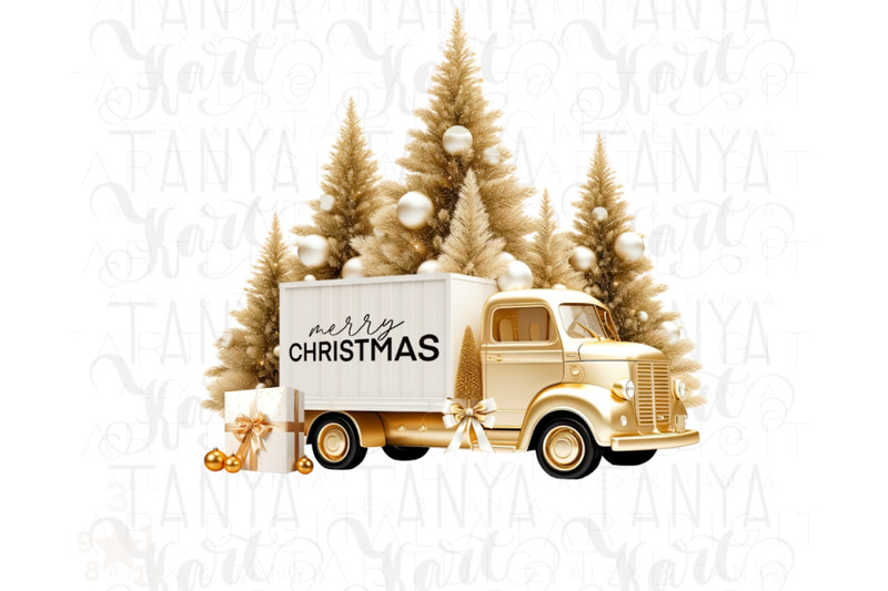 gold-christmas-car-sublimation-design