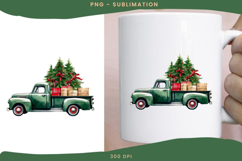 png-green-truck-art-for-winter-shirt-designs