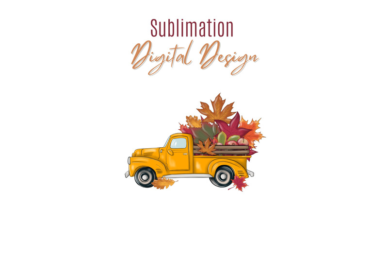 yellow-fall-truck-png-digital-download-for-sublimation