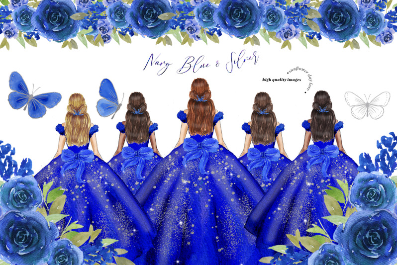 navy-blue-and-silver-princess-dresses-clipart