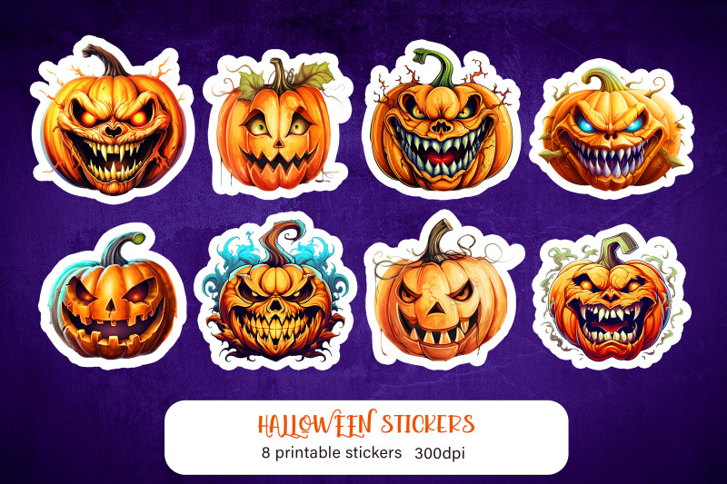 cute-cartoon-pumpkin-sticker-pack-halloween-characters-png