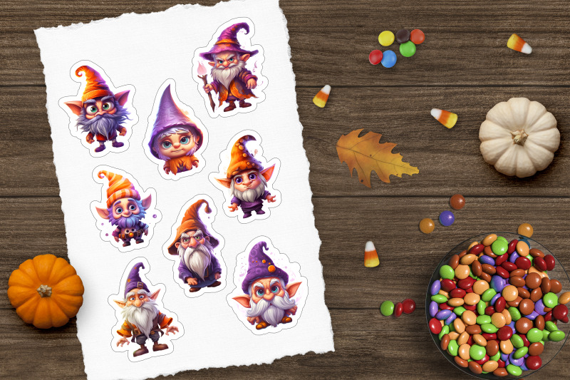 cute-cartoon-sticker-halloween-gnome-sticker-png