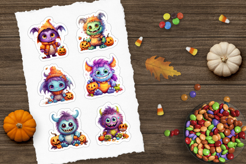 cute-cartoon-monsters-sticker-halloween-sticker-png