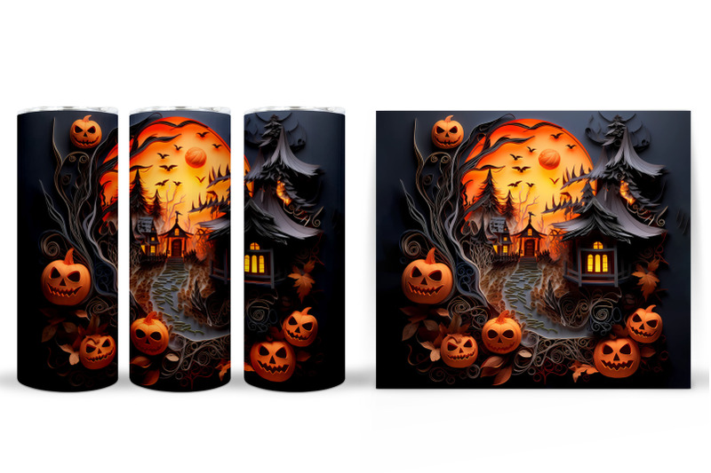 halloween-tumbler-sublimation-3d-pumpkin-tumbler-design