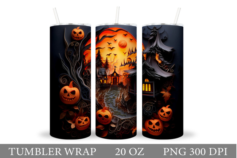 halloween-tumbler-sublimation-3d-pumpkin-tumbler-design