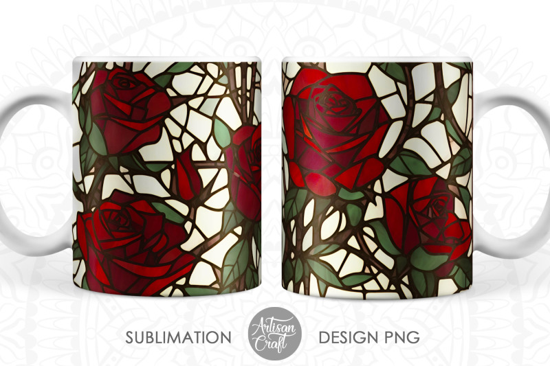 stained-glass-roses-mug-sublimation-wraps-11oz-mug