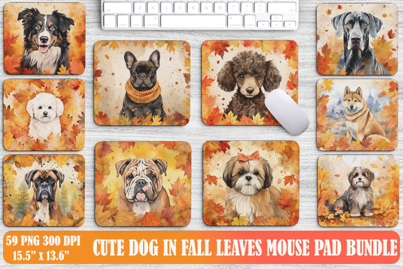 cute-dog-in-fall-leaves-mouse-pad-design