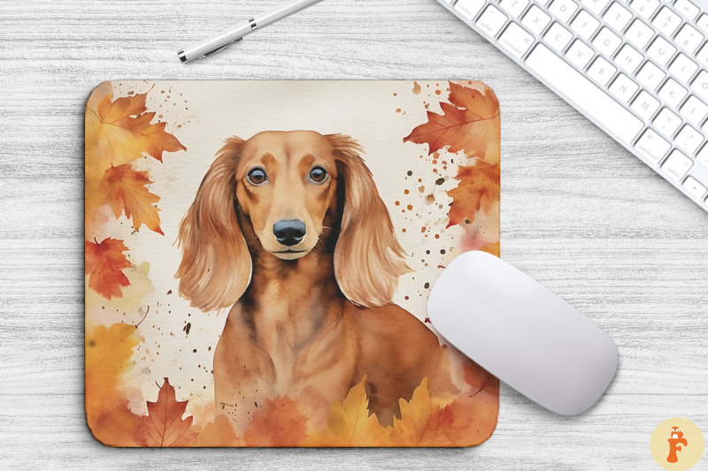 cute-dachshund-and-autumn-mouse-pad