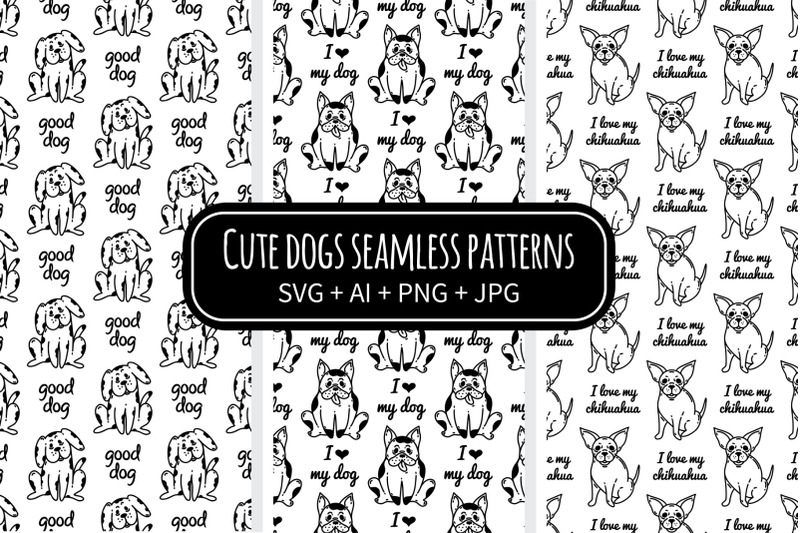 cute-dogs-seamless-vector-patterns