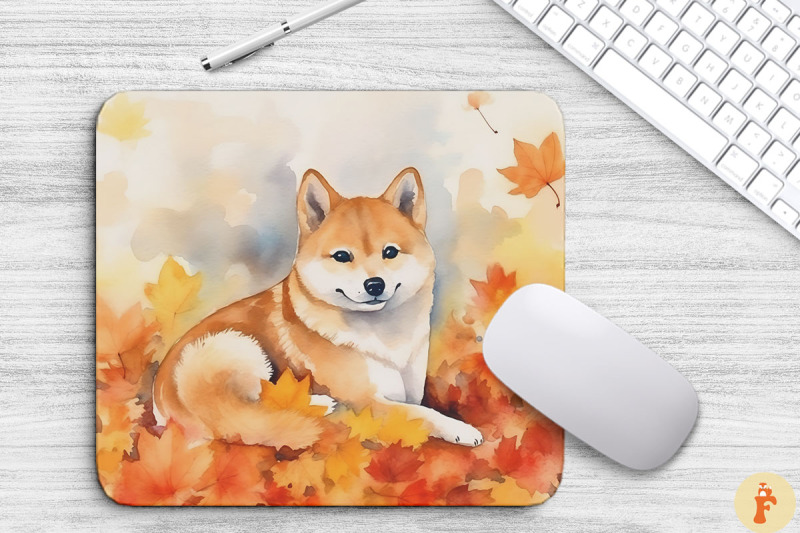 cute-shiba-inu-and-autumn-mouse-pad