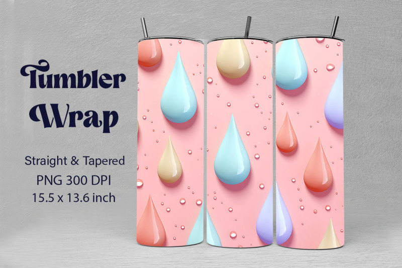 3d-rain-drops-on-pastel-backgrounds