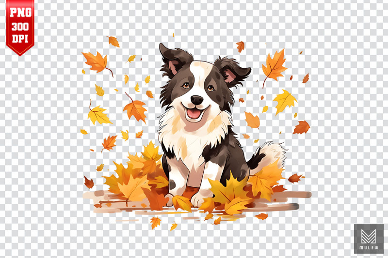 autumn-border-collie-dog-clipart