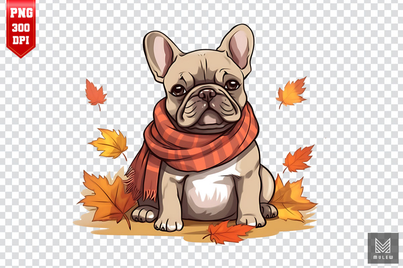 autumn-french-bulldog-dog-clipart