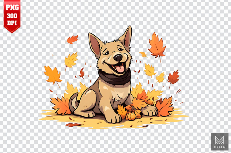 autumn-german-shepherd-dog-clipart