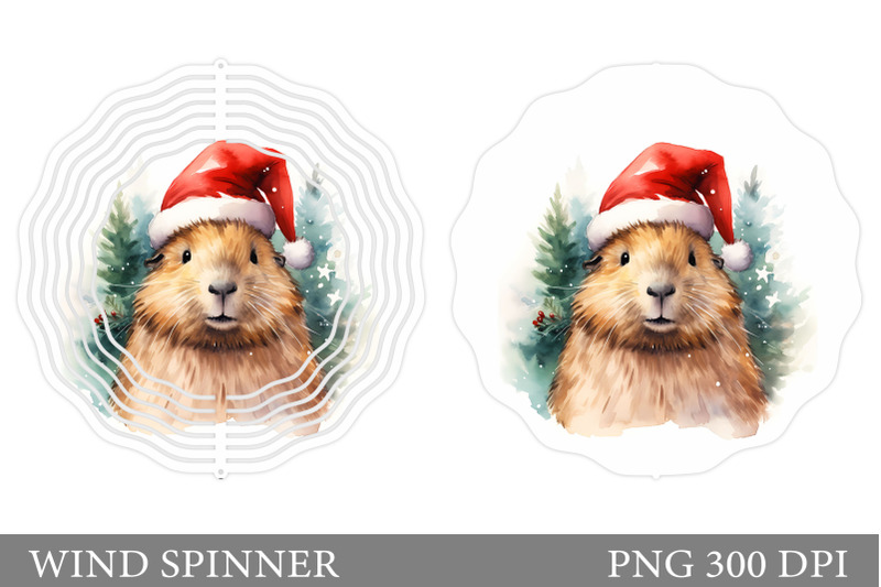 christmas-capybara-wind-spinner-capybara-watercolor-spinner