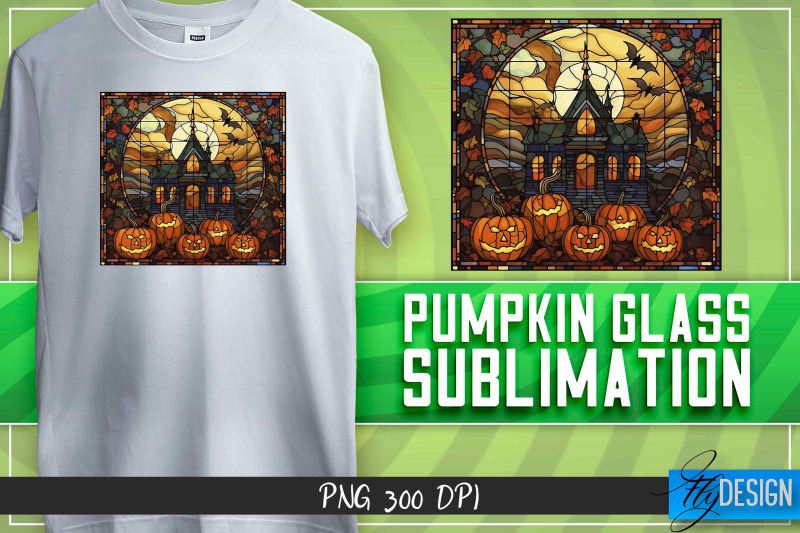 pumpkin-glass-sublimation-t-shirt-design