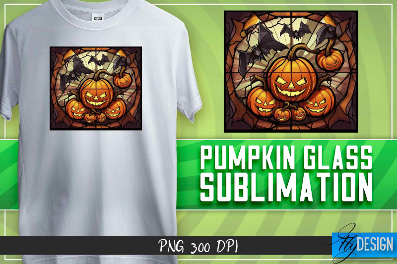 pumpkin-glass-sublimation-t-shirt-design